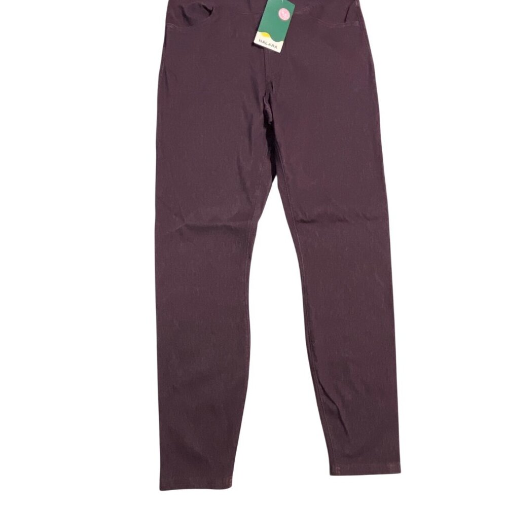 Halara Womens Small Purple Jean-Look Leggings With Front Pockets